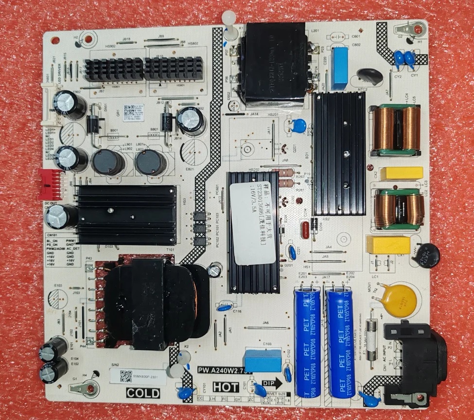 PW.A240W2.781 55KX800-2301 81T-PBE164-C1920002 LED TV power board for 330x4ma 83-103V
PW.A240W2.781 55KX800-2301 81T-PBE164-C1920002 LED TV power board for 330x4ma 83-103V