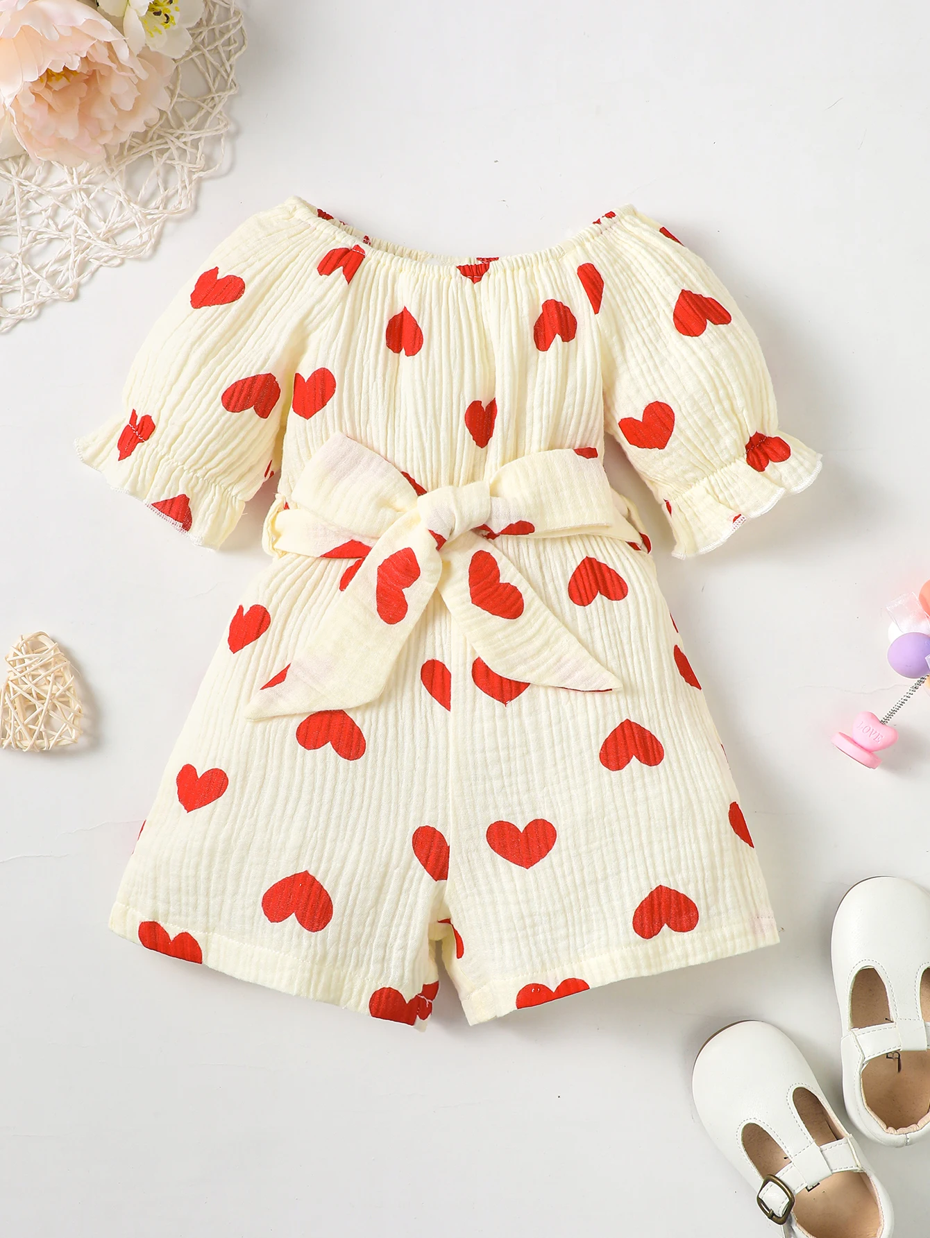 3-24 Months Toddler Baby Girl Romper Love Pattern Off Shoulder Short Sleeve Jumpsuit Fashion Cute Style Daily Holiday Wear
3-24 Months Toddler Baby Girl Romper Love Pattern Off Shoulder Short Sleeve Jumpsuit Fashion Cute Style Daily Holiday Wear