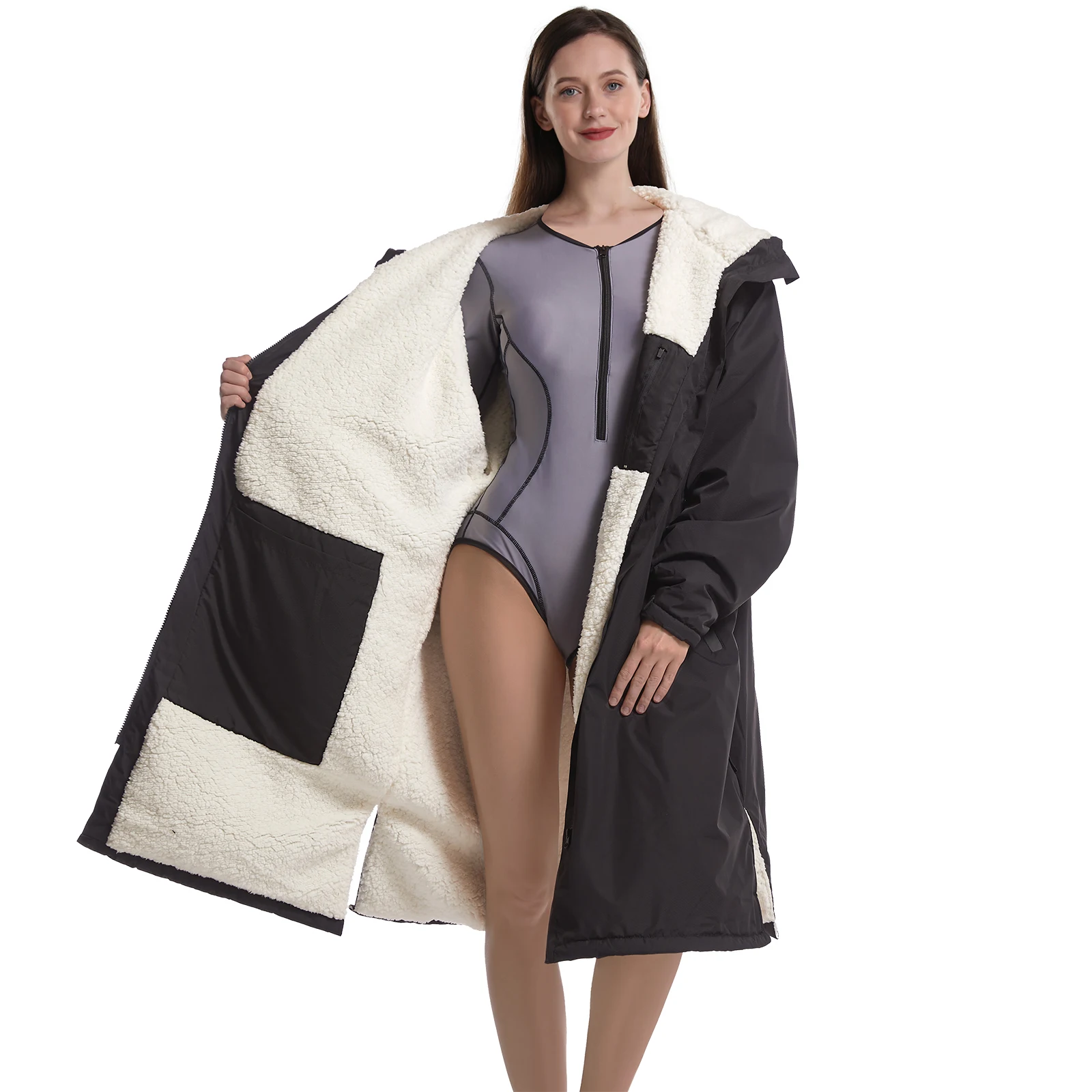 Unisex's Adult Changing Robe Surfing and Swimming with Sherpa Fleece Fabric Waterproof Changing Robe
Unisex's Adult Changing Robe Surfing and Swimming with Sherpa Fleece Fabric Waterproof Changing Robe