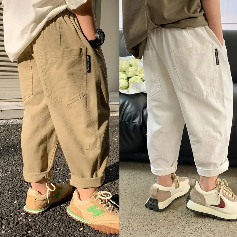Boys' clothes children's mosquito proof pants summer thin pants mid to large children's white trendy nine point casual pants
Boys' clothes children's mosquito proof pants summer thin pants mid to large children's white trendy nine point casual pants