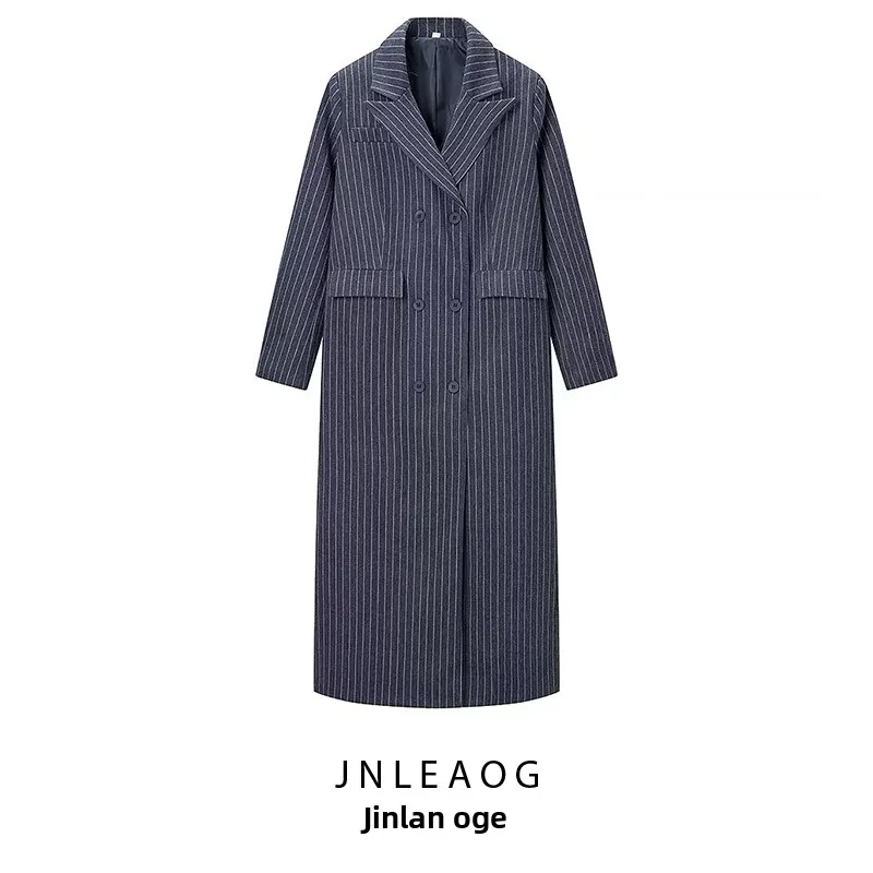 JNLEAOG Autumn New Faionable Striped Woolen Long Coat Women's Clothing Street Sle Polyester Fiber Long Sve Single Button
JNLEAOG Autumn New Faionable Striped Woolen Long Coat Women's Clothing Street Sle Polyester Fiber Long Sve Single Button