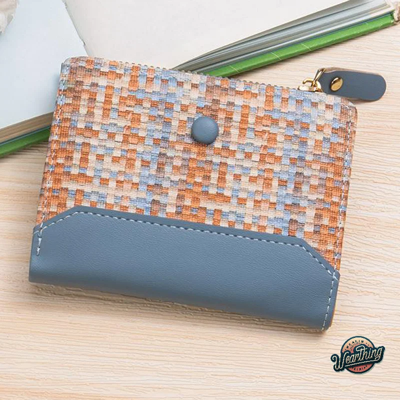 Fashion Small Short Wallet Woven Pattern Snap Button Women Wallet Pu Leather Coin Purse Female
Fashion Small Short Wallet Woven Pattern Snap Button Women Wallet Pu Leather Coin Purse Female