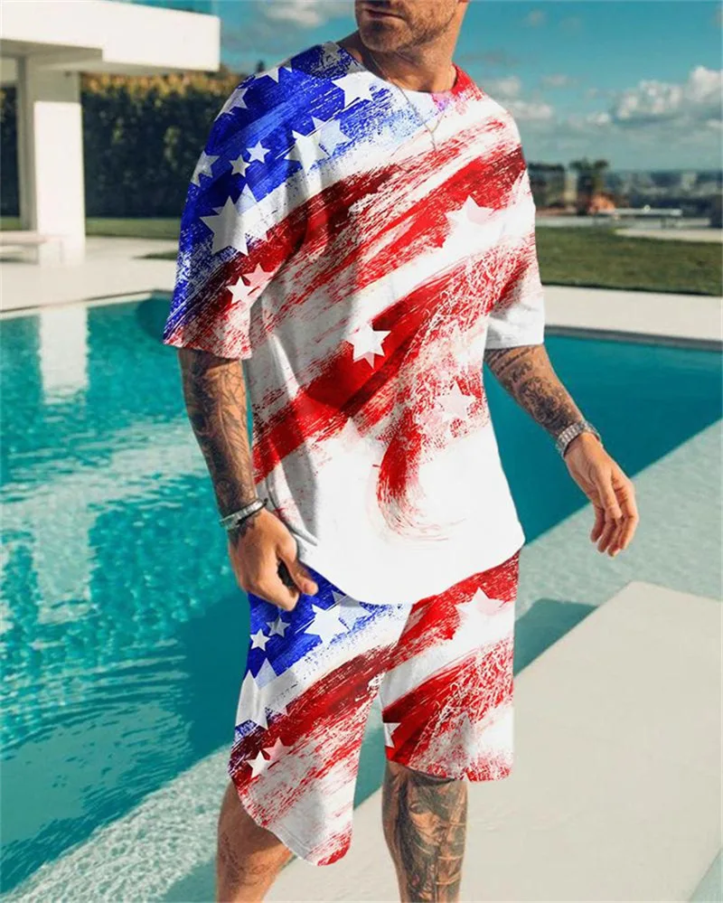Men's 3d Printed Sports Short Sleeved T+Shorts 2 Piece Set Suit For Man Tshirt Shorts 2 Piece Outfit Casual Men Oversized Suit
Men's 3d Printed Sports Short Sleeved T+Shorts 2 Piece Set Suit For Man Tshirt Shorts 2 Piece Outfit Casual Men Oversized Suit