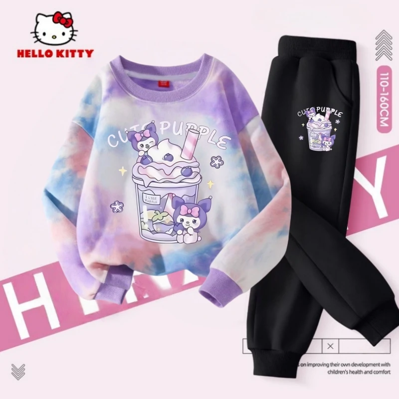 Autumn Baby Girls Tie Dye Clothes Set Kid Sanrio Kuromi Printed Sweatshirts Pullover Top and Pants 2pcs Suit Children Tracksuits 
Autumn Baby Girls Tie Dye Clothes Set Kid Sanrio Kuromi Printed Sweatshirts Pullover Top and Pants 2pcs Suit Children Tracksuits