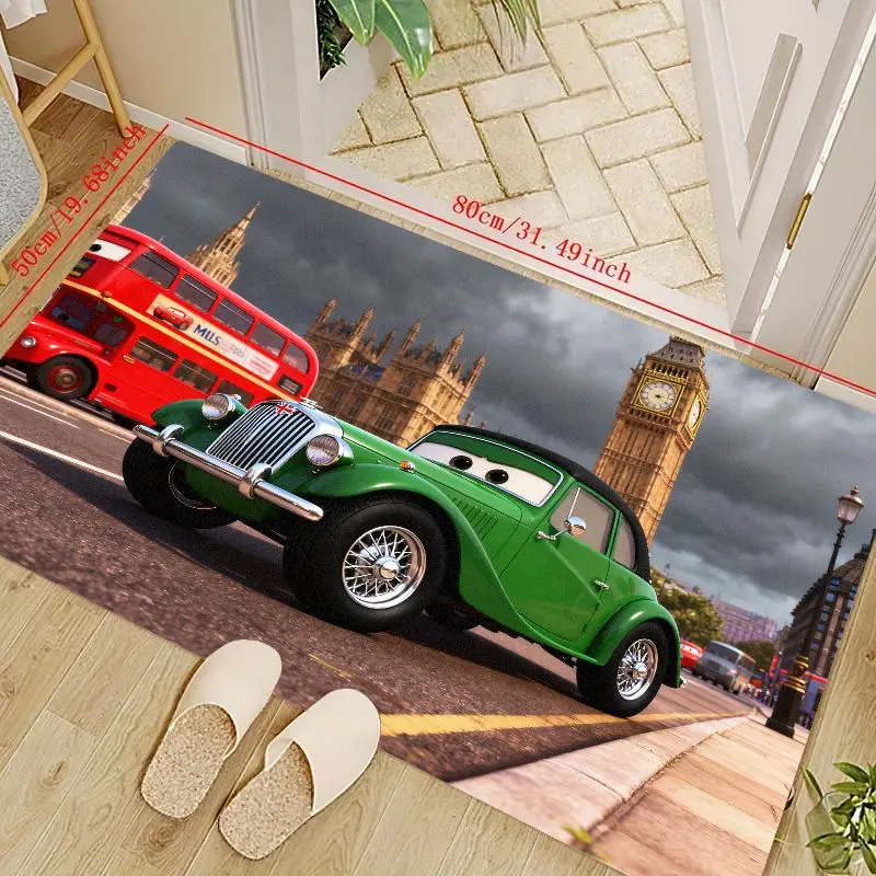 1PC Cartoon Anime Style Green Vintage Car & London Big Ben Floor Mat, Disney Pixar Cars Inspired Area Rug for Kids Room Bedroom
1PC Cartoon Anime Style Green Vintage Car & London Big Ben Floor Mat, Disney Pixar Cars Inspired Area Rug for Kids Room Bedroom