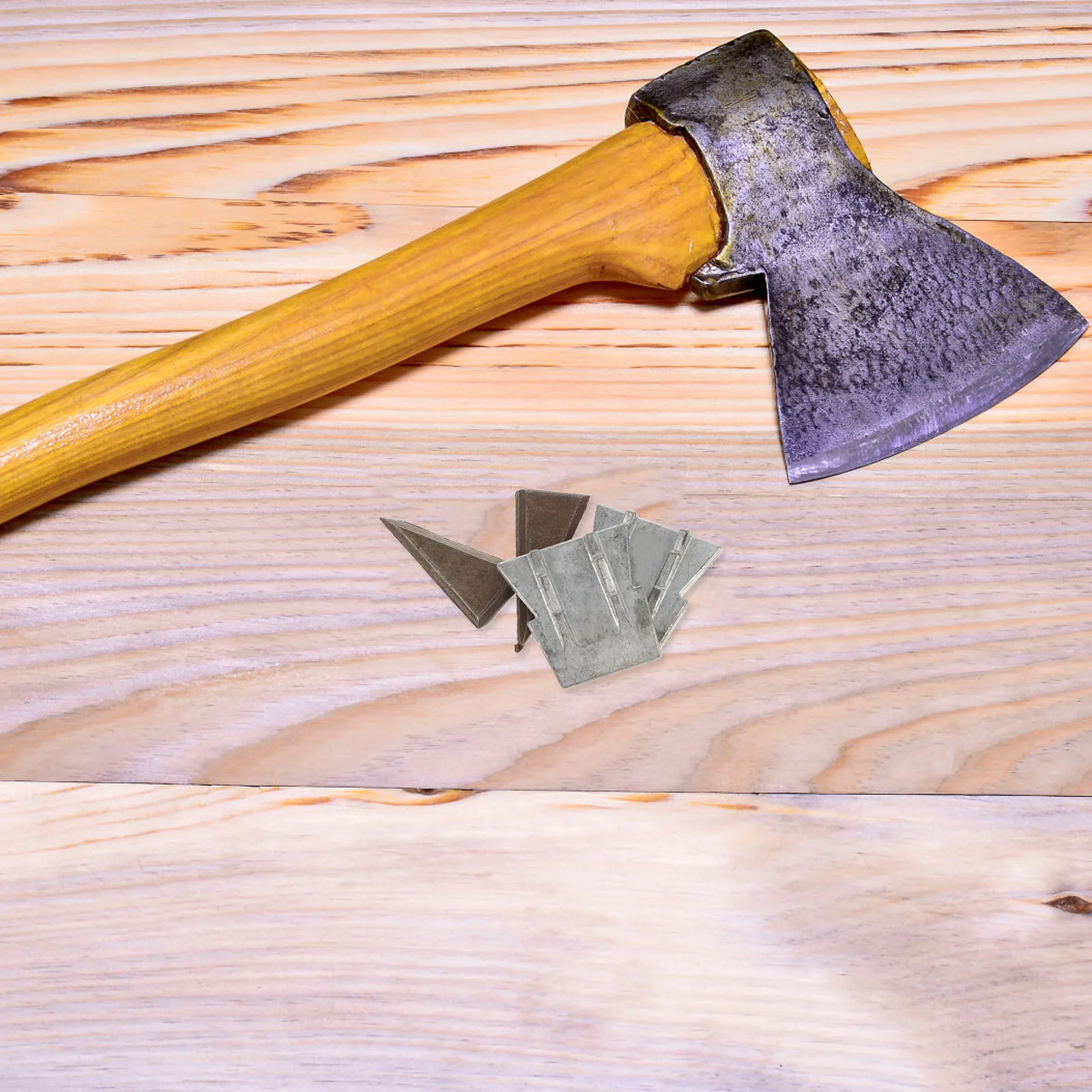 4pcs Axe Wedge for Handle Installation Sturdy Iron Reinforced Metal Tool Hammer Splitting Fix Wooden Handheld Craftsmanship
4pcs Axe Wedge for Handle Installation Sturdy Iron Reinforced Metal Tool Hammer Splitting Fix Wooden Handheld Craftsmanship