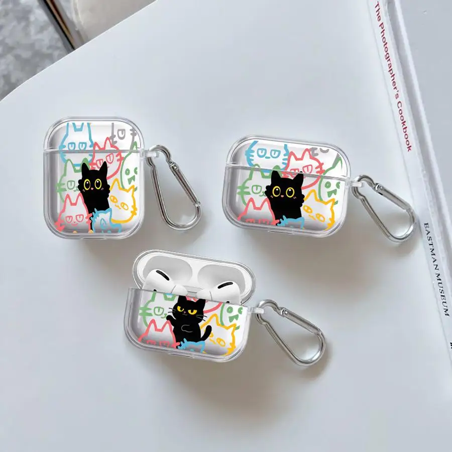 Trendy Cute Black Cat Case For Airpods Pro Pro3 4 3 1 2 Pro2 Clear Earphone Cases Cover
Trendy Cute Black Cat Case For Airpods Pro Pro3 4 3 1 2 Pro2 Clear Earphone Cases Cover