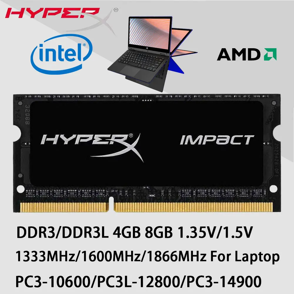 Оперативная память HyperX DDR3 DDR3L для ноутбуков 4 ГБ 8 ГБ 1600 МГц 1866 МГц 1333 МГц SODIMM 260-контактная PC4-21300 19200 25600 NB RAM
Оперативная память HyperX DDR3 DDR3L для ноутбуков 4 ГБ 8 ГБ 1600 МГц 1866 МГц 1333 МГц SODIMM 260-контактная PC4-21300 19200 25600 NB RAM