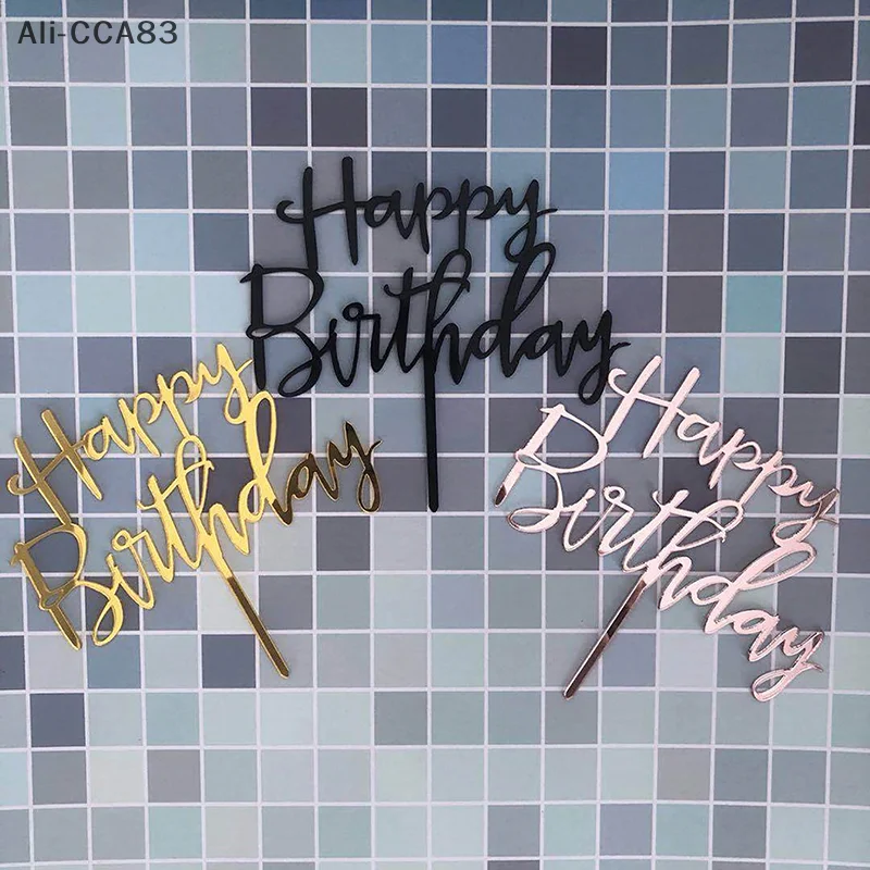 1pcs Happy Birthday Rose Gold Black Pink Acrylic Letter Cake Topper For Birthday Party Cake Decorations Supplies Decor
1pcs Happy Birthday Rose Gold Black Pink Acrylic Letter Cake Topper For Birthday Party Cake Decorations Supplies Decor