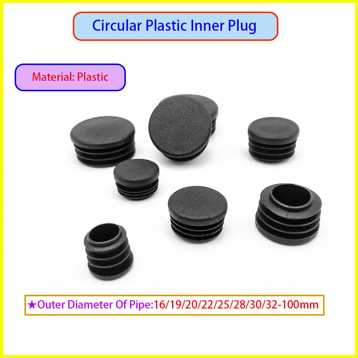 Circular Black Plastic End Insert Plug
Circular Black Plastic End Insert Plug