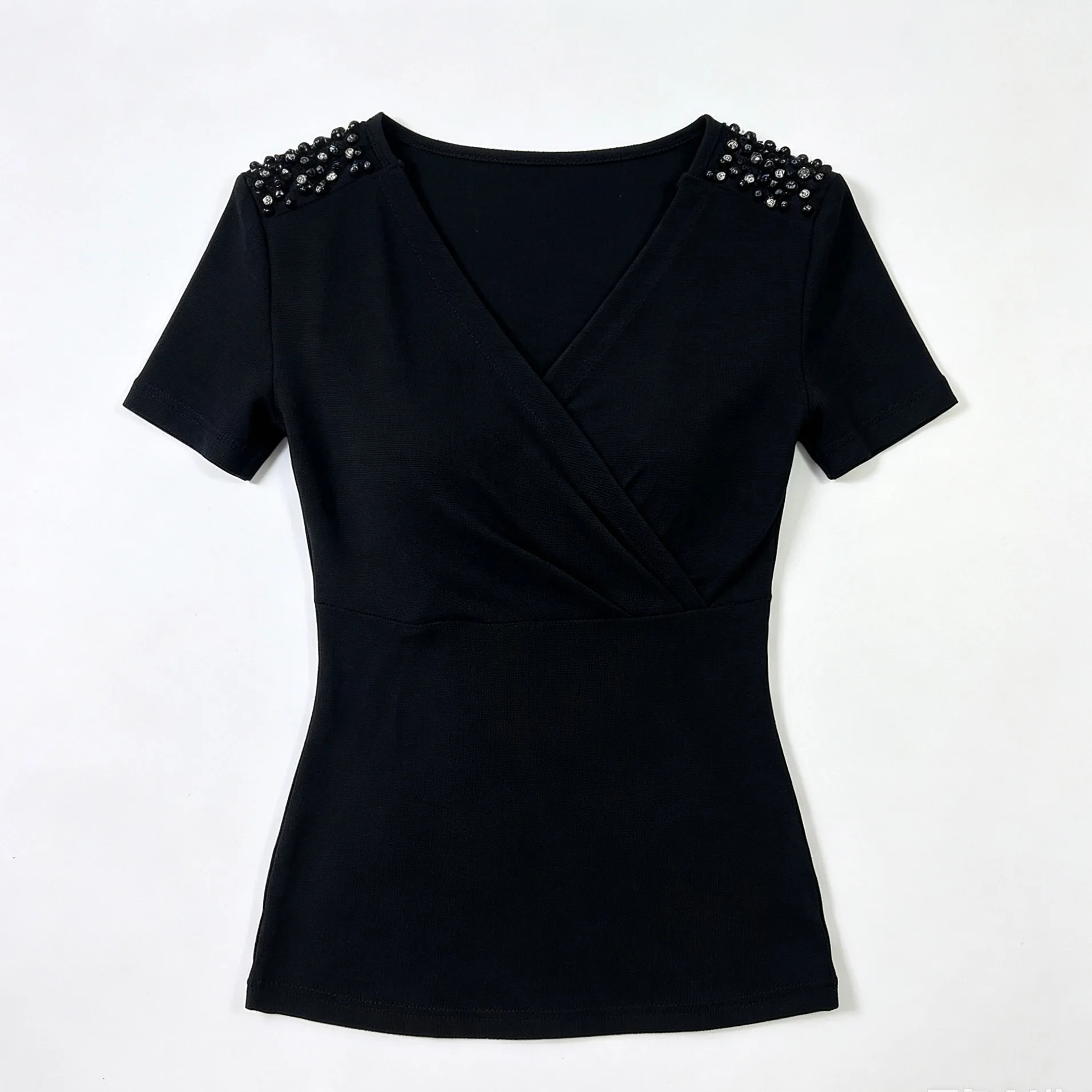 MadBlack-Women European T-Shirt, Sexy V Neck Beading Patchwork, Hotsweet Short Sleeve Slim M-3XL Tee, 2026 Summer New T65039CC
MadBlack-Women European T-Shirt, Sexy V Neck Beading Patchwork, Hotsweet Short Sleeve Slim M-3XL Tee, 2026 Summer New T65039CC