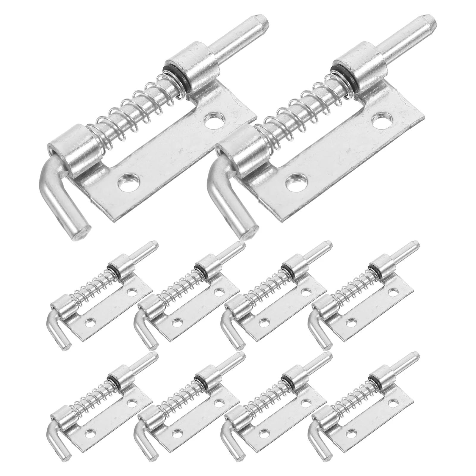 10Pcs Spring Hinges High Grade Galvanized Iron Automatic Rebound Long Service Life Door Lock Latch Suitable Warehouse Kitchen
10Pcs Spring Hinges High Grade Galvanized Iron Automatic Rebound Long Service Life Door Lock Latch Suitable Warehouse Kitchen