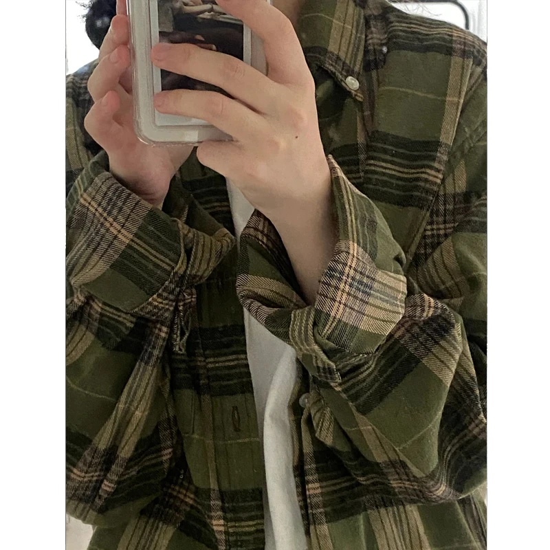 Американская ретро-куртка в клетку с длинными рукавами для женщин, весна-осень, повседневная, удобная, хлопковая верхняя одежда
Американская ретро-куртка в клетку с длинными рукавами для женщин, весна-осень, повседневная, удобная, хлопковая верхняя одежда