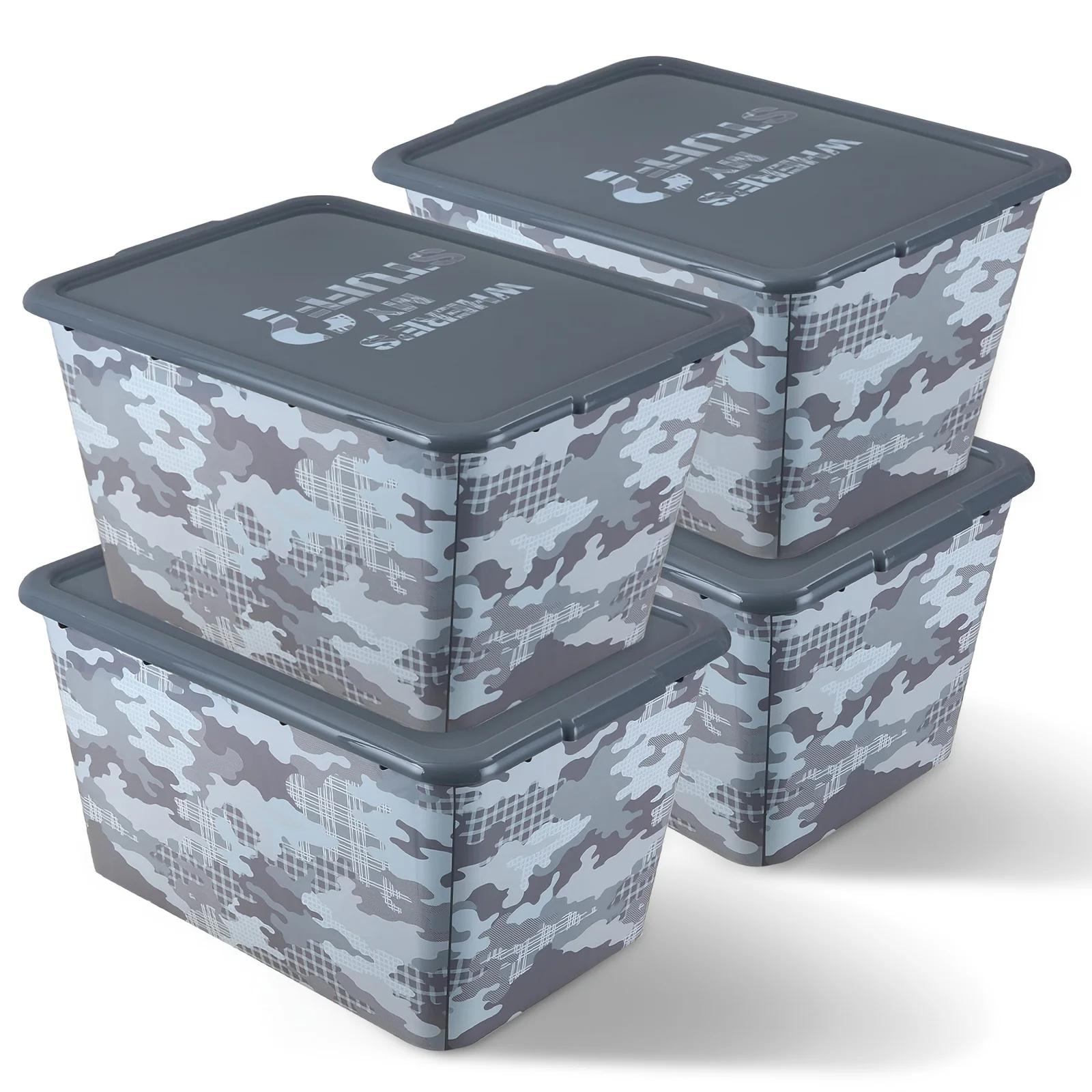 Set of 4 Storage Totes, 14.5-Gallon (58-Quart) Plastic Bins with Lids, Stackable Boxes for Organizing And Storing in The Living
Set of 4 Storage Totes, 14.5-Gallon (58-Quart) Plastic Bins with Lids, Stackable Boxes for Organizing And Storing in The Living