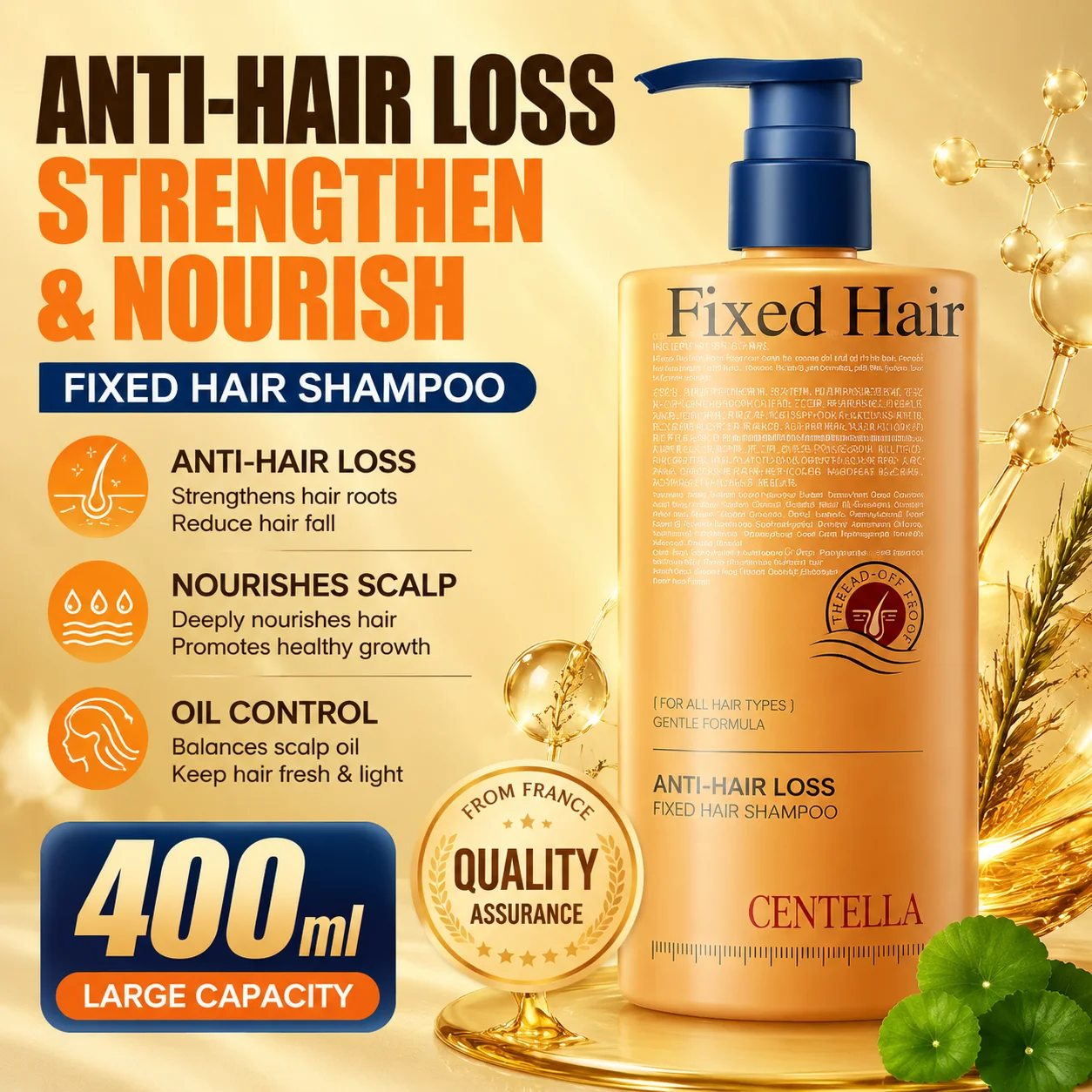 Fixed hair shampoo, fixed hair, increased hair growth, dandruff removal, oil control, itching relief shampoo, shampoo
Fixed hair shampoo, fixed hair, increased hair growth, dandruff removal, oil control, itching relief shampoo, shampoo