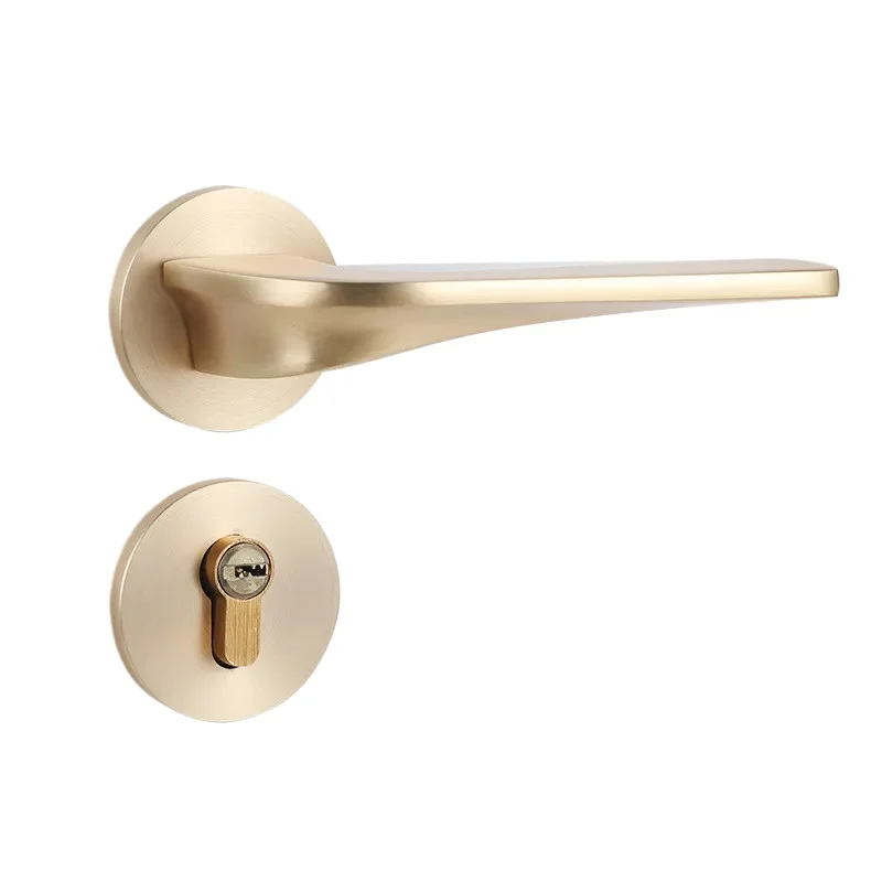 Modern bedroom door lock, indoor silent anti-theft door lock, household wooden door hardware key lock
Modern bedroom door lock, indoor silent anti-theft door lock, household wooden door hardware key lock