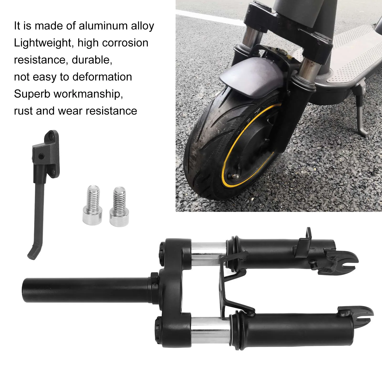 Electric Scooter Front Suspension Fork Shock Absorption Parts With Foot Stand For Xiaomi Ninebot MAX G30 Scooters Accessories
Electric Scooter Front Suspension Fork Shock Absorption Parts With Foot Stand For Xiaomi Ninebot MAX G30 Scooters Accessories