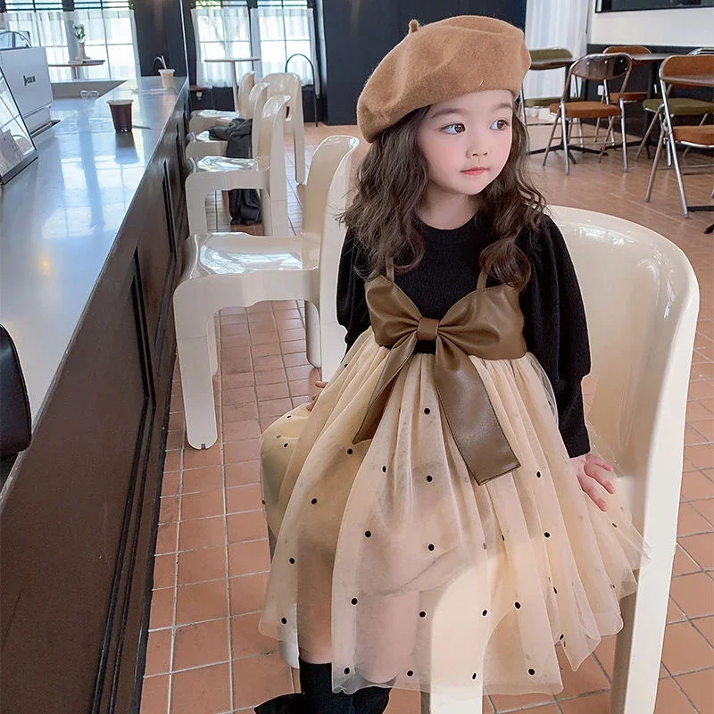 Autumn Winter Sweet Fashion Patchwork Girls Princess Dress Korean Casual All Match Party Dress Patchwork Bowknot Kids Dresses
Autumn Winter Sweet Fashion Patchwork Girls Princess Dress Korean Casual All Match Party Dress Patchwork Bowknot Kids Dresses