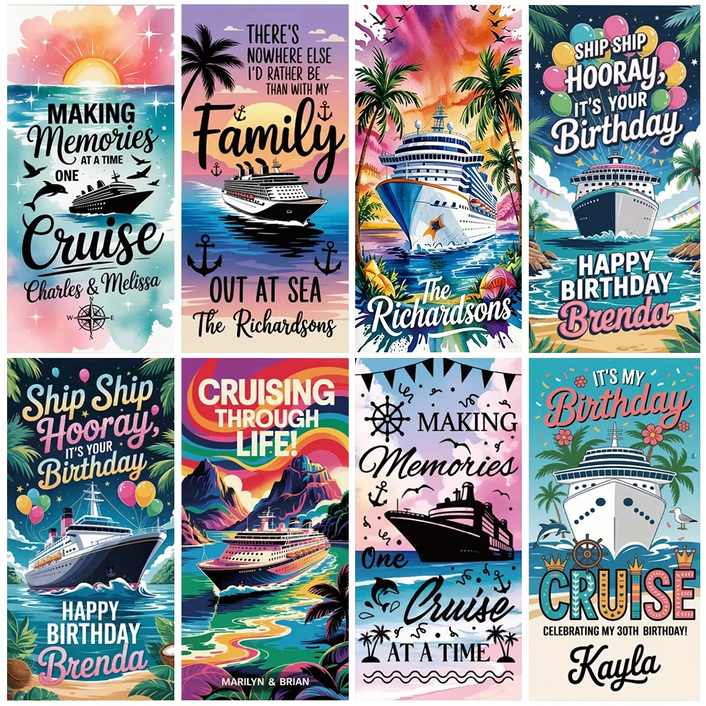 Colorful Cruise Door Banner Decor Birthday Party Decorations Making Memories Photo Studio Props Anniversary Supplies Background
Colorful Cruise Door Banner Decor Birthday Party Decorations Making Memories Photo Studio Props Anniversary Supplies Background