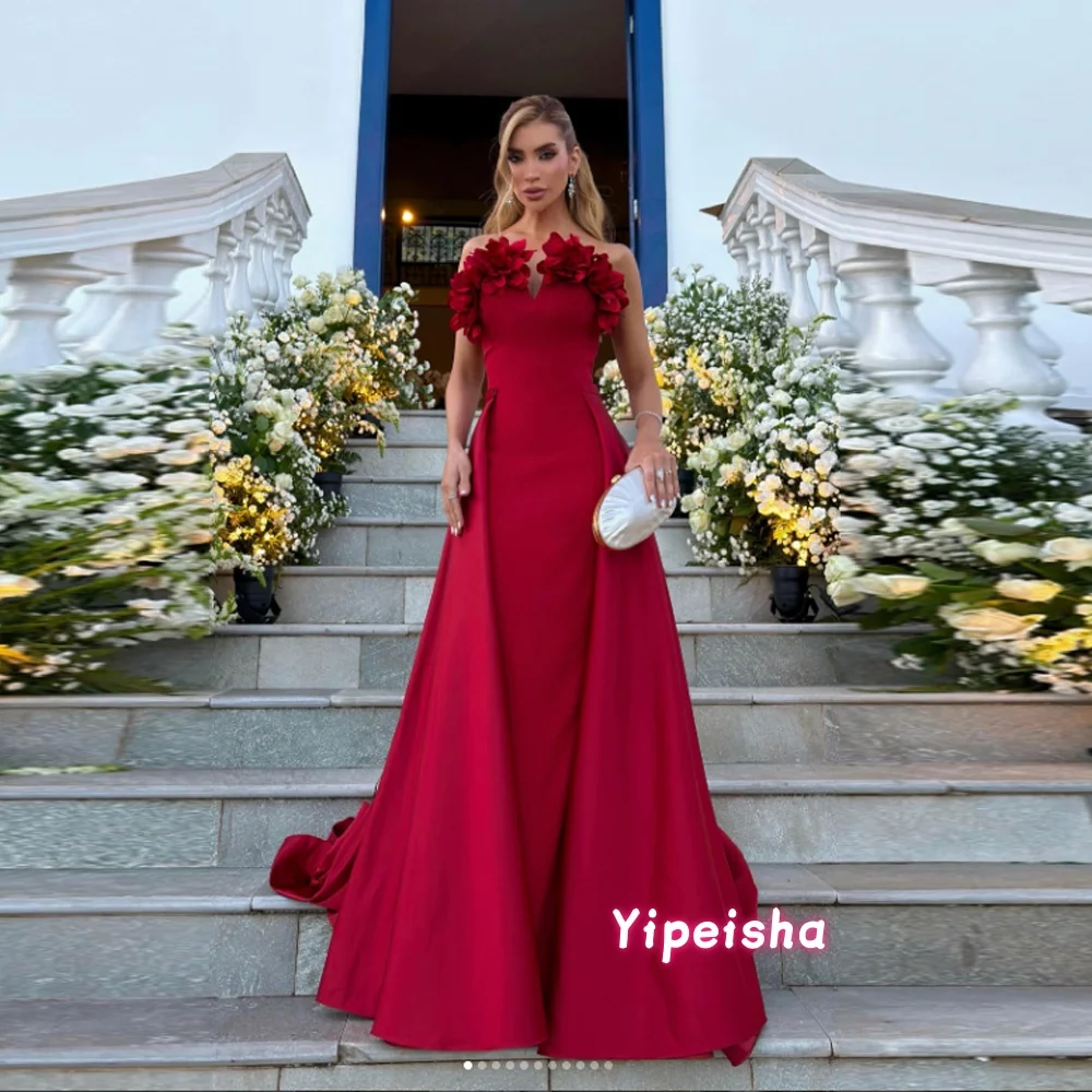 Evening Dresses for Special Occasions 3D Flowers Wedding Party Dresses Woman فساتين سهرة Customized A-line Satin
Evening Dresses for Special Occasions 3D Flowers Wedding Party Dresses Woman فساتين سهرة Customized A-line Satin