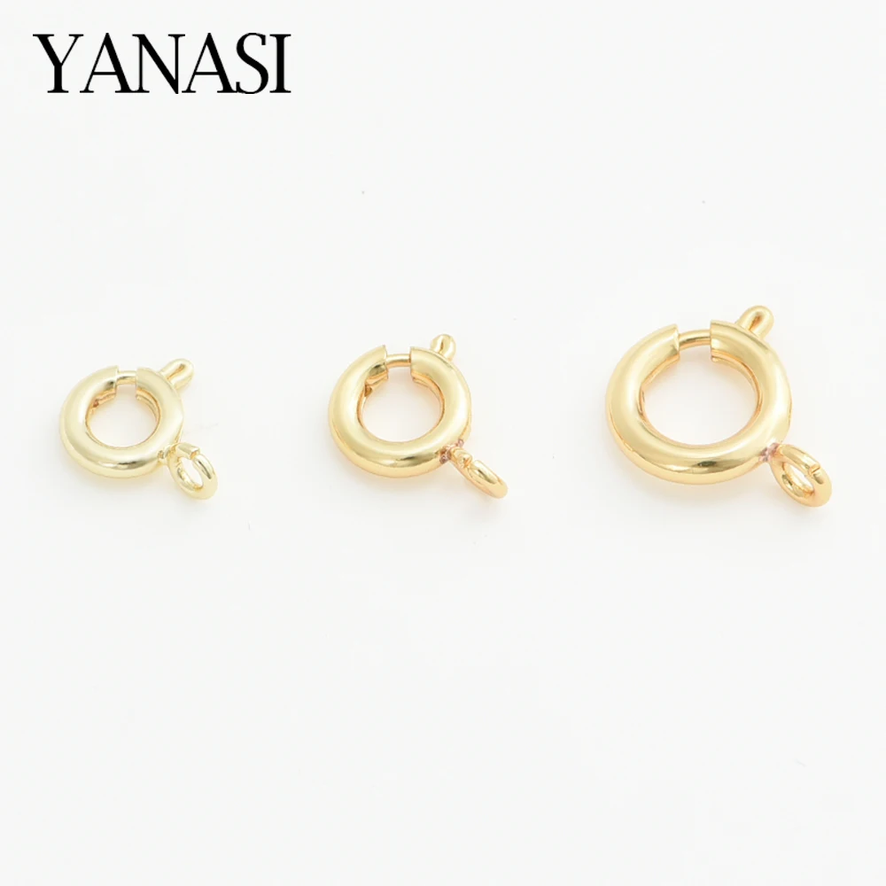 4PCS 18K Gold Plated Brass Round Claw Spring Clasps Hooks With Jump Ring Open Connect Clasp For DIY Jewelry Necklace For Women
4PCS 18K Gold Plated Brass Round Claw Spring Clasps Hooks With Jump Ring Open Connect Clasp For DIY Jewelry Necklace For Women