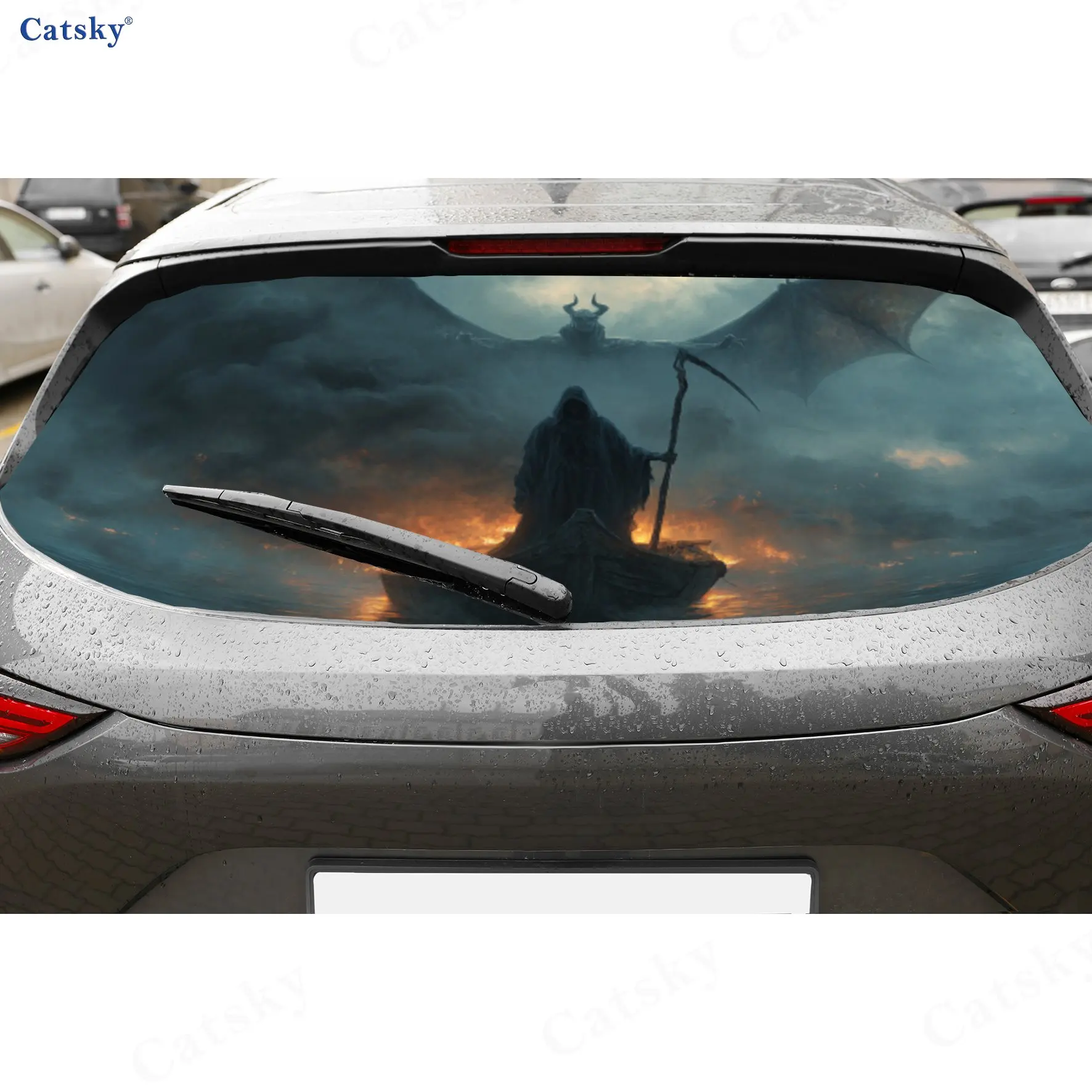 Styx Flame River Reaper PVC Perforated Car Vinyl Wraps, Durable Car Windshield Sticker, Waterproof Car Window Decal
Styx Flame River Reaper PVC Perforated Car Vinyl Wraps, Durable Car Windshield Sticker, Waterproof Car Window Decal