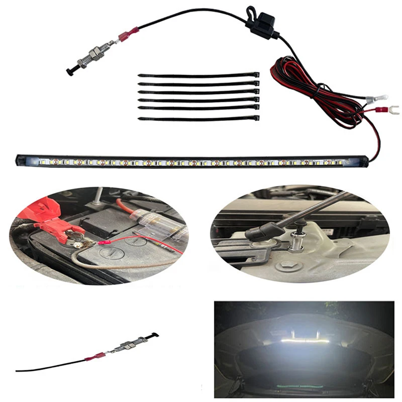 Universal White Under Hood LED Light Kit Automatic On/Off Switch Car Engine Bay Lighting Strips
Universal White Under Hood LED Light Kit Automatic On/Off Switch Car Engine Bay Lighting Strips