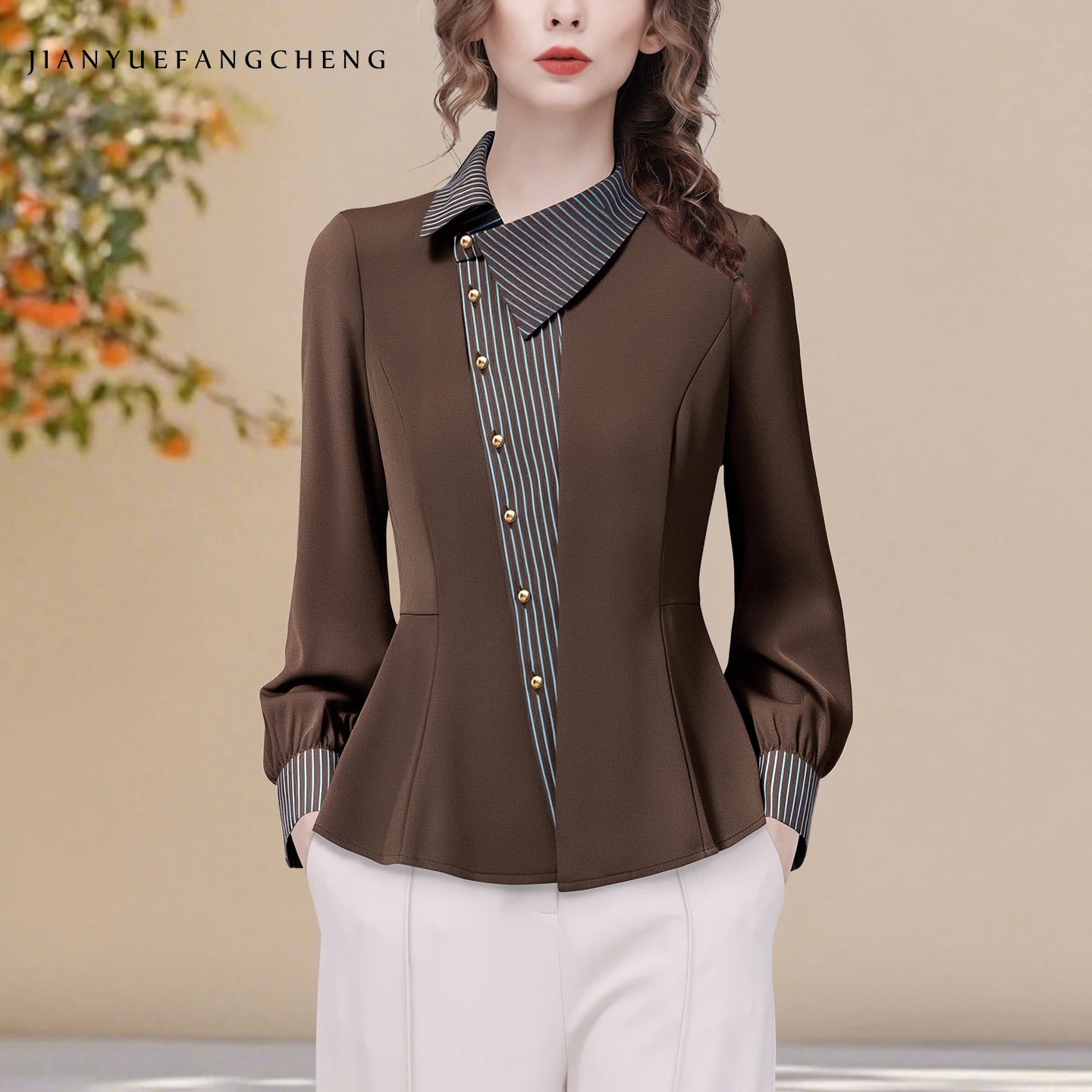 Модная женская трикотажная рубашка с косым воротником и длинным рукавом, элегантные тонкие рабочие офисные топы, блузки
Модная женская трикотажная рубашка с косым воротником и длинным рукавом, элегантные тонкие рабочие офисные топы, блузки