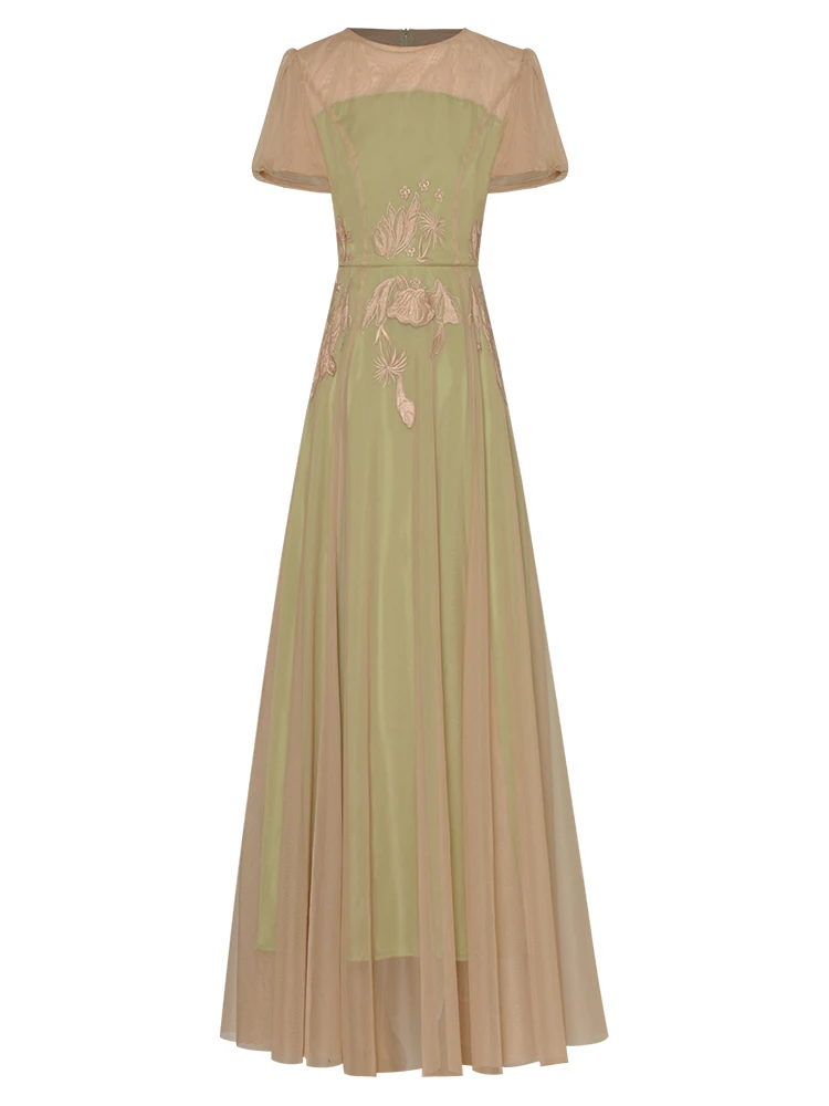 New High Quality Summer Mesh Sweet Sexy Embroidery Slim Party Chic Runway Elegant Luxury Celebrity Girls Long Dresses For Women
New High Quality Summer Mesh Sweet Sexy Embroidery Slim Party Chic Runway Elegant Luxury Celebrity Girls Long Dresses For Women