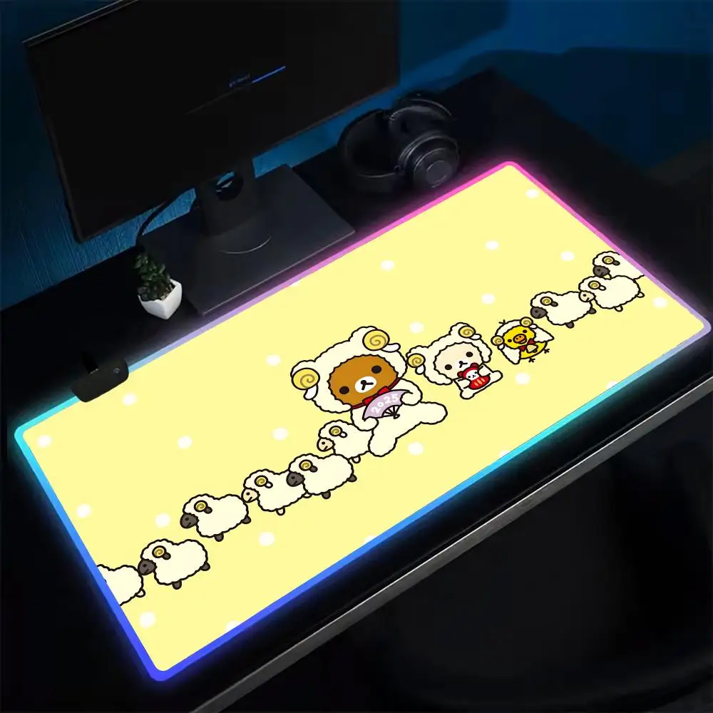 Bear R-Rilakkuma Mouse Pad Anime Gaming Mouse Pad LED Table Pads Backlit Rubber Desktop XXL Mousepad RGB Desk Mats
Bear R-Rilakkuma Mouse Pad Anime Gaming Mouse Pad LED Table Pads Backlit Rubber Desktop XXL Mousepad RGB Desk Mats