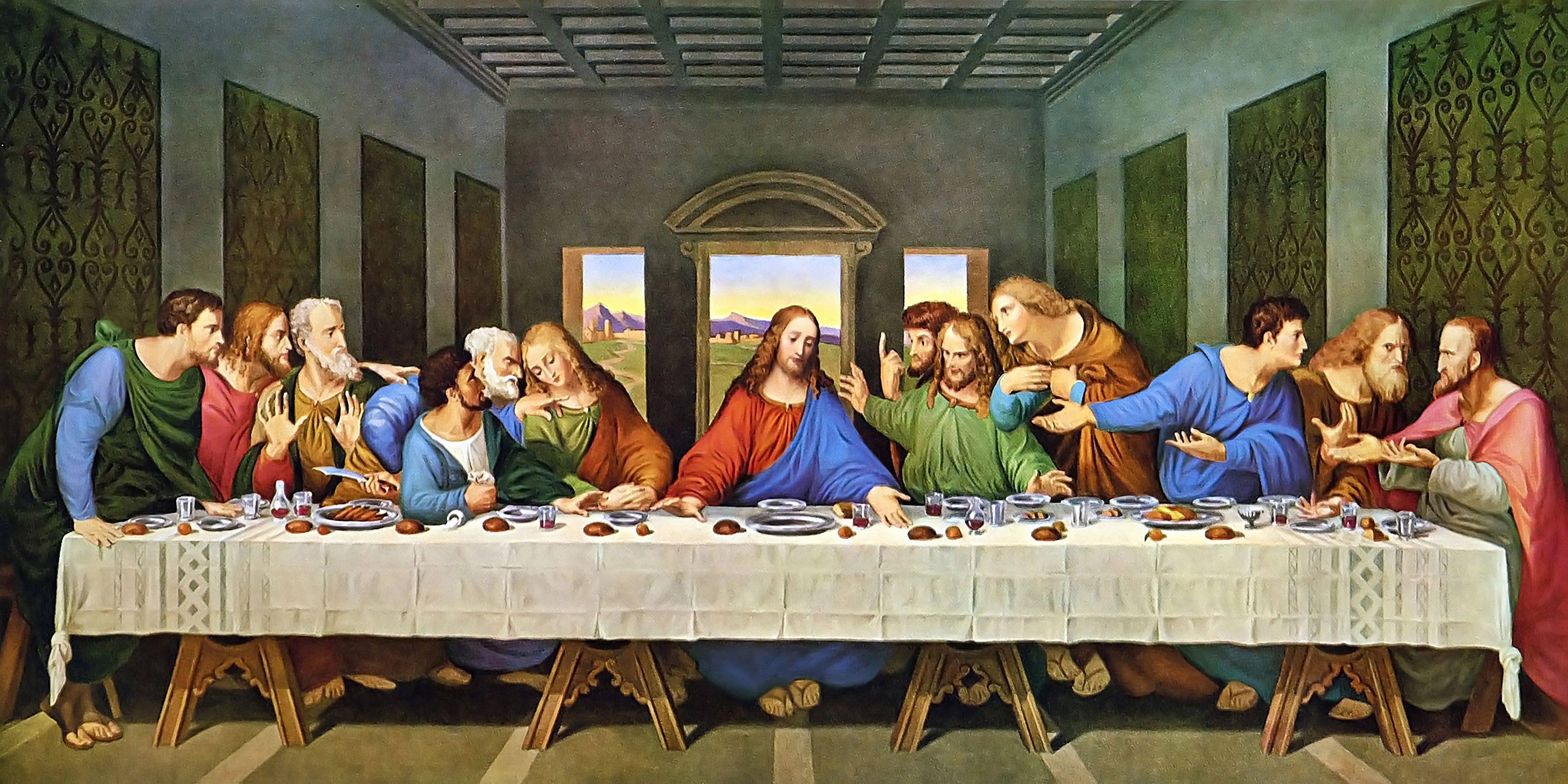 Jesus Christ Oil Paintings on Canvas The Last Supper by Leonardo Da Vinci Painting Handpainted Religious Figure Wall Art Picture
Jesus Christ Oil Paintings on Canvas The Last Supper by Leonardo Da Vinci Painting Handpainted Religious Figure Wall Art Picture