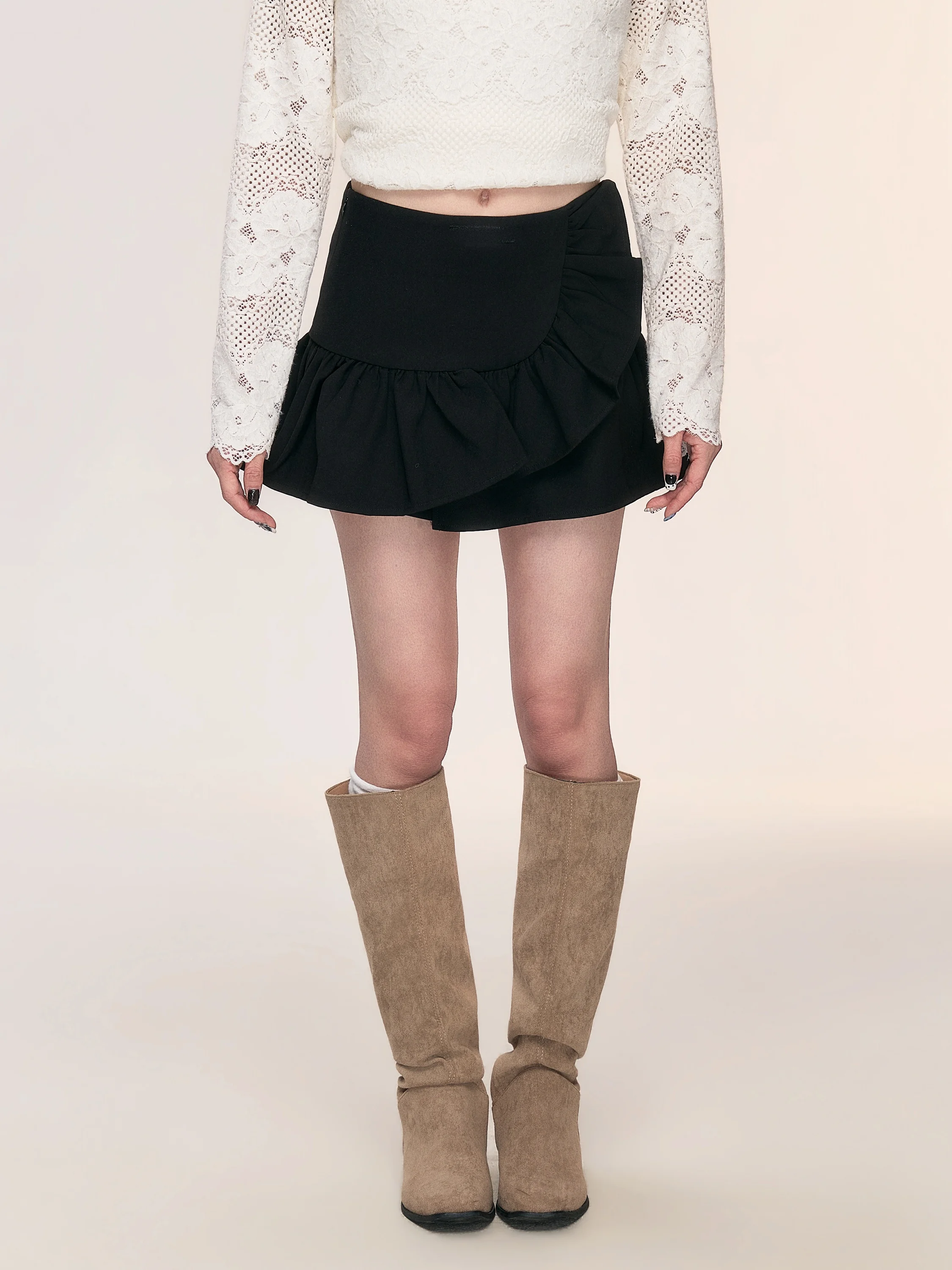 High Waist A-Line Skirt with Lace Trim by Isni Store Slimming Versatile Women's Casual Sle Polyester Nylon Fabric
High Waist A-Line Skirt with Lace Trim by Isni Store Slimming Versatile Women's Casual Sle Polyester Nylon Fabric