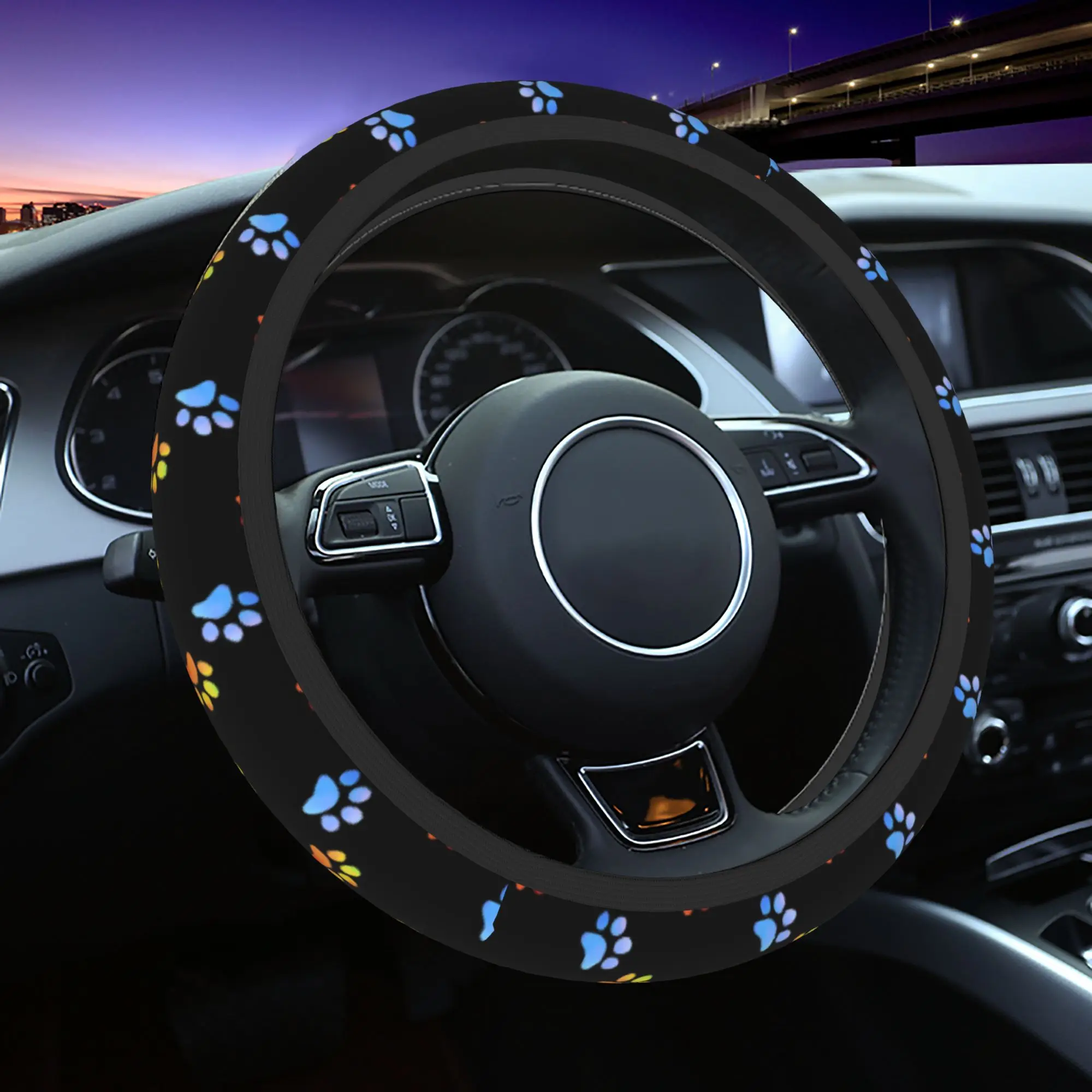 Blue Red Galaxy Paw Car Steering Wheel Cover 37-38 Universal Steering Wheel Protective Cover Car-styling Car Accessories
Blue Red Galaxy Paw Car Steering Wheel Cover 37-38 Universal Steering Wheel Protective Cover Car-styling Car Accessories