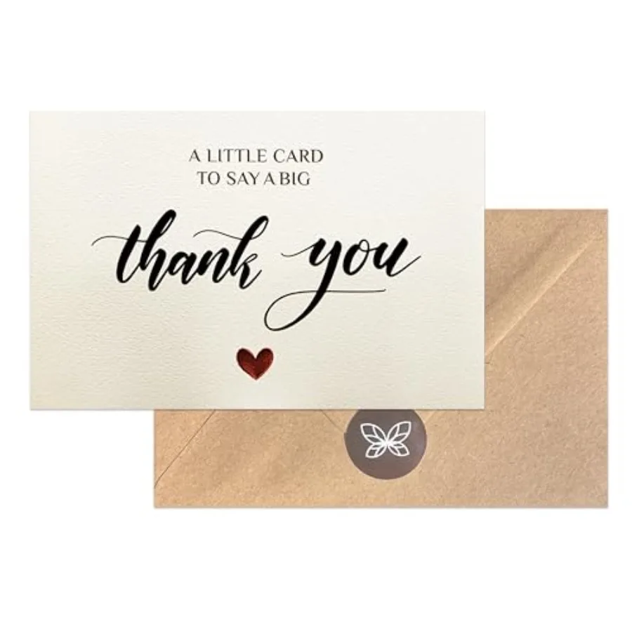 Embossed Thank You Cards with Envelopes and Stickers Ivory Folded Notecards 4x6, Elegant Textured Cardstock for Weddings, Baby
Embossed Thank You Cards with Envelopes and Stickers Ivory Folded Notecards 4x6, Elegant Textured Cardstock for Weddings, Baby