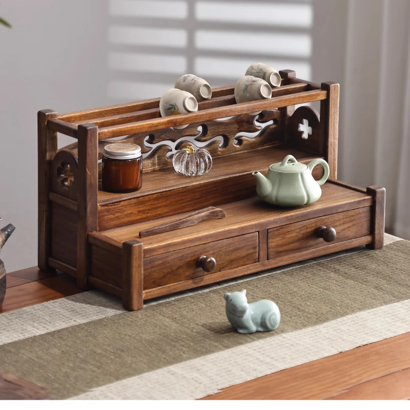 New Chinese Style Wooden Display Shelf, Tea Set Organizer with Dust-Proof Cover, Spacious Storage Cabinet for Purple Clay Pot
New Chinese Style Wooden Display Shelf, Tea Set Organizer with Dust-Proof Cover, Spacious Storage Cabinet for Purple Clay Pot