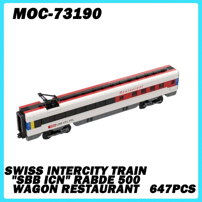 MOC-73190 Train Series Swiss Intercity Train "SBB ICN" RABDe 500 Wagon Restaurant MOC Building Blocks DIY Model Bricks Toys Gift
MOC-73190 Train Series Swiss Intercity Train "SBB ICN" RABDe 500 Wagon Restaurant MOC Building Blocks DIY Model Bricks Toys Gift