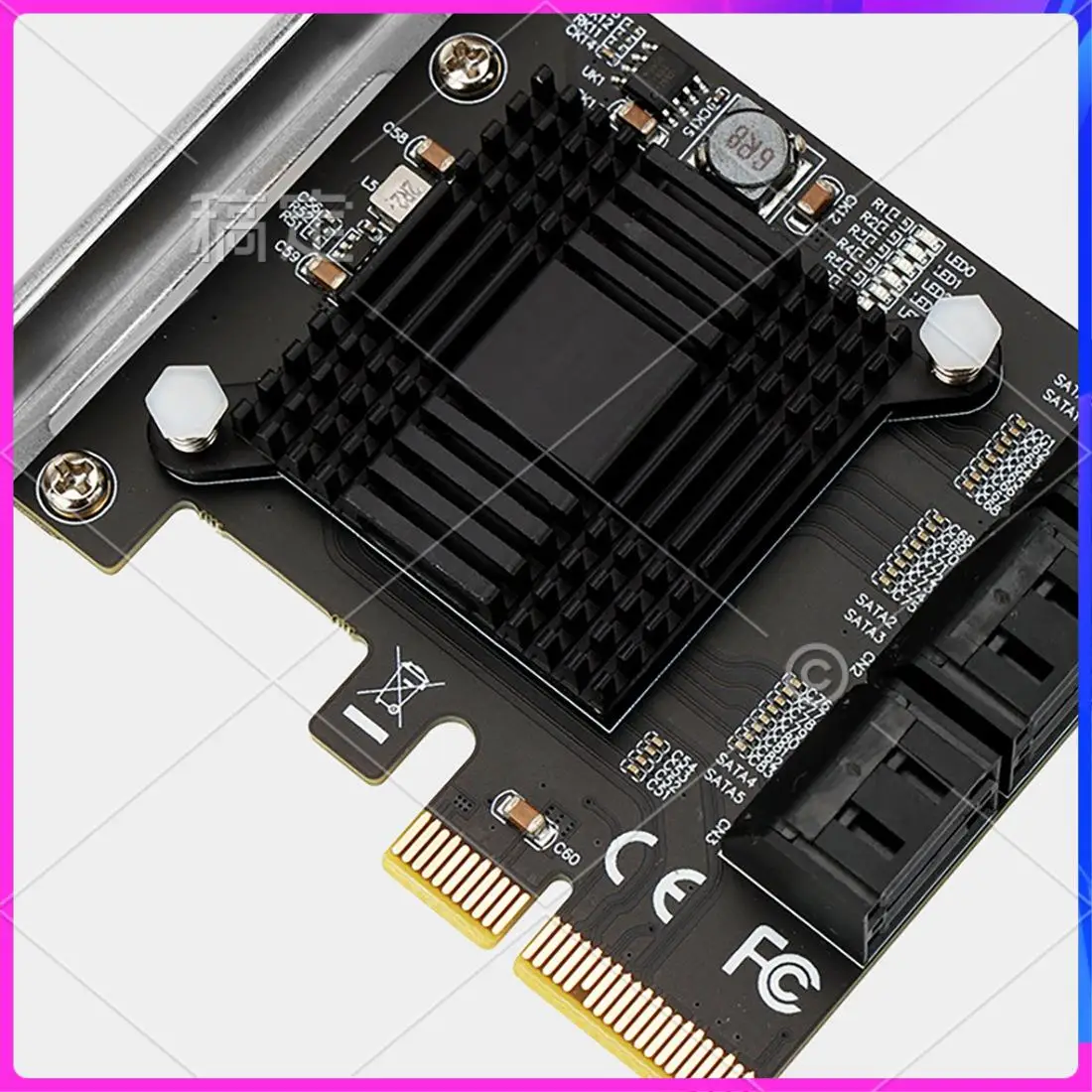 Карта расширения ABT-Pciex4 на 6 портов SATA поддерживает расширение карты жесткого диска 16T ASM1166
Карта расширения ABT-Pciex4 на 6 портов SATA поддерживает расширение карты жесткого диска 16T ASM1166