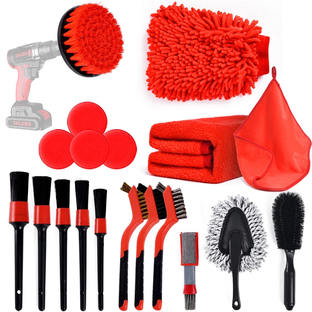 Detailing Brush Set Car Cleaning Brushes Power Scrubber Drill Brush For Car Leather Air Vents Rim Cleaning Dirt Dust Clean Tools
Detailing Brush Set Car Cleaning Brushes Power Scrubber Drill Brush For Car Leather Air Vents Rim Cleaning Dirt Dust Clean Tools
