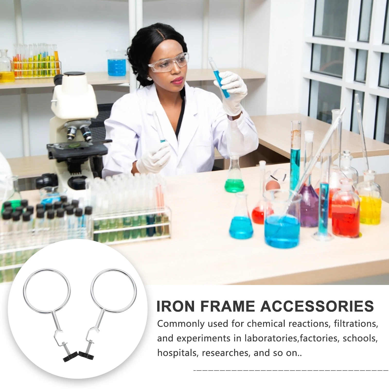2pcs Iron Stand Accessories Lab Experiment for Chemical Reactions Filtrations Retort Rings Beaker Tools
2pcs Iron Stand Accessories Lab Experiment for Chemical Reactions Filtrations Retort Rings Beaker Tools