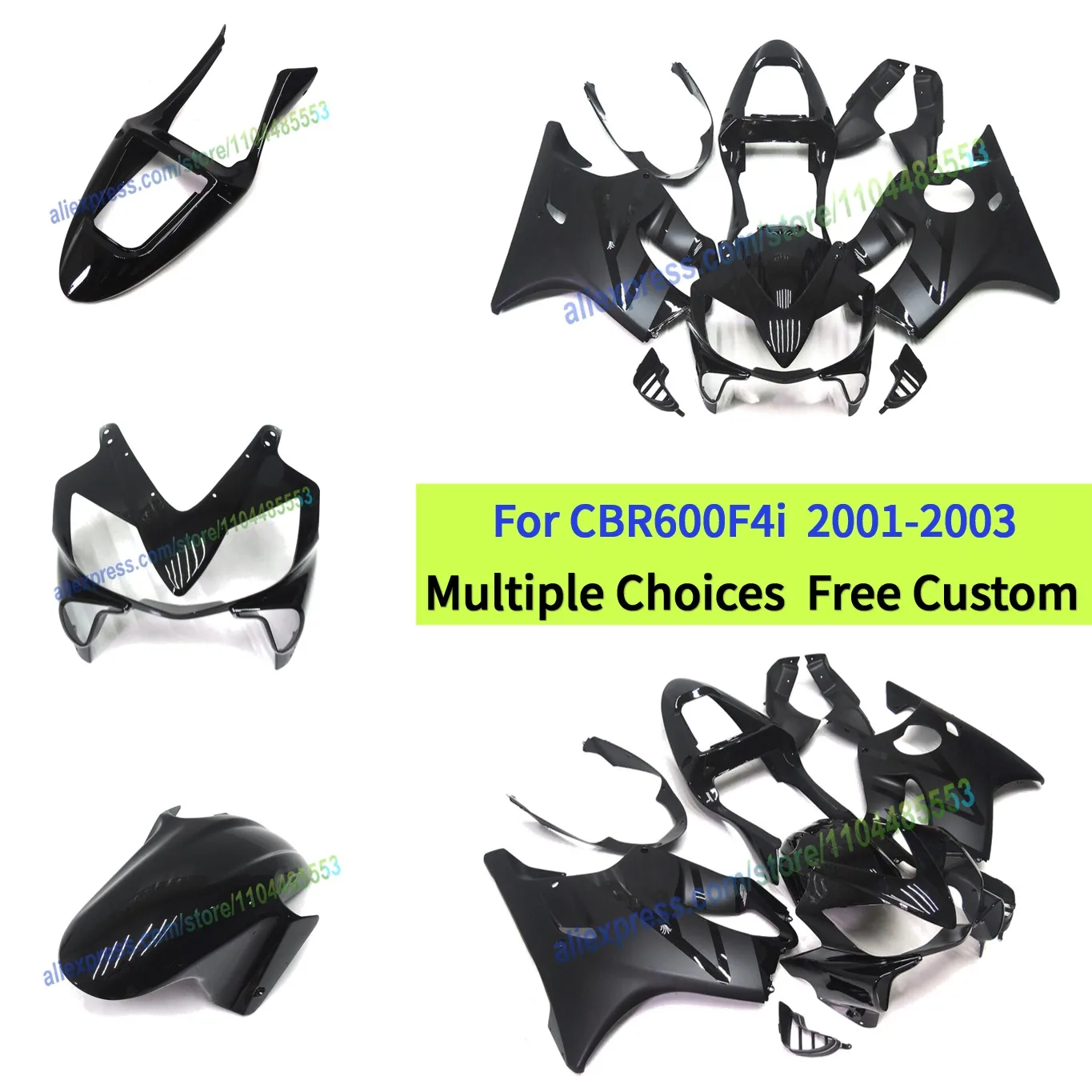 For Honda CBR600F4i (2001-2003) Matte/Glossy Black Fairings |Body Frame Decoration Plastic Guard Plate
For Honda CBR600F4i (2001-2003) Matte/Glossy Black Fairings |Body Frame Decoration Plastic Guard Plate