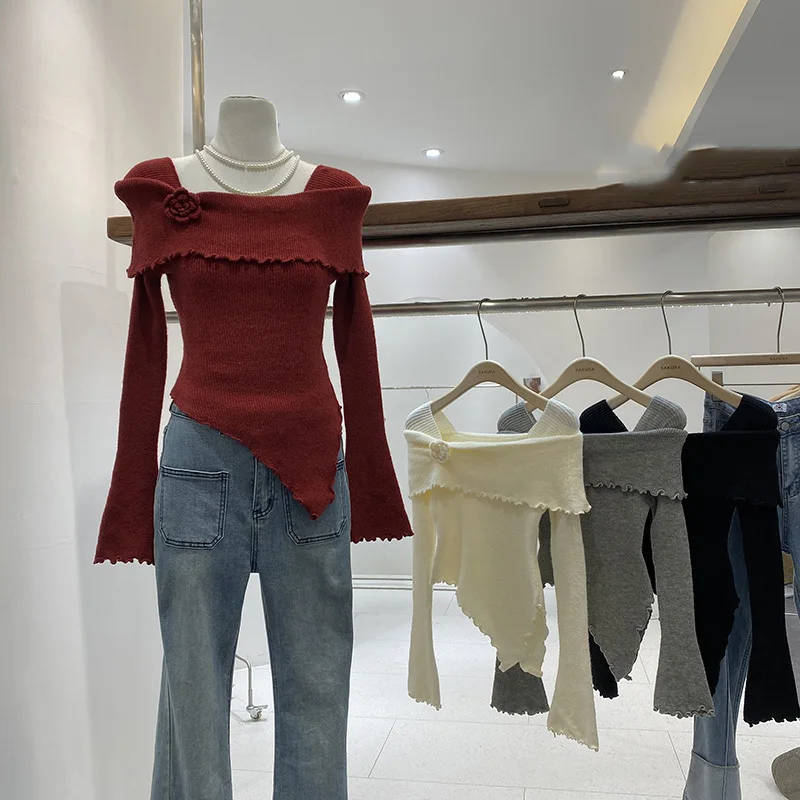 Autumn Winter Woman Square Collar Pullovers Hollow Out Crop Sweater Long Sleeve Knitwears French Vintage Mori Girl Aesthetic
Autumn Winter Woman Square Collar Pullovers Hollow Out Crop Sweater Long Sleeve Knitwears French Vintage Mori Girl Aesthetic