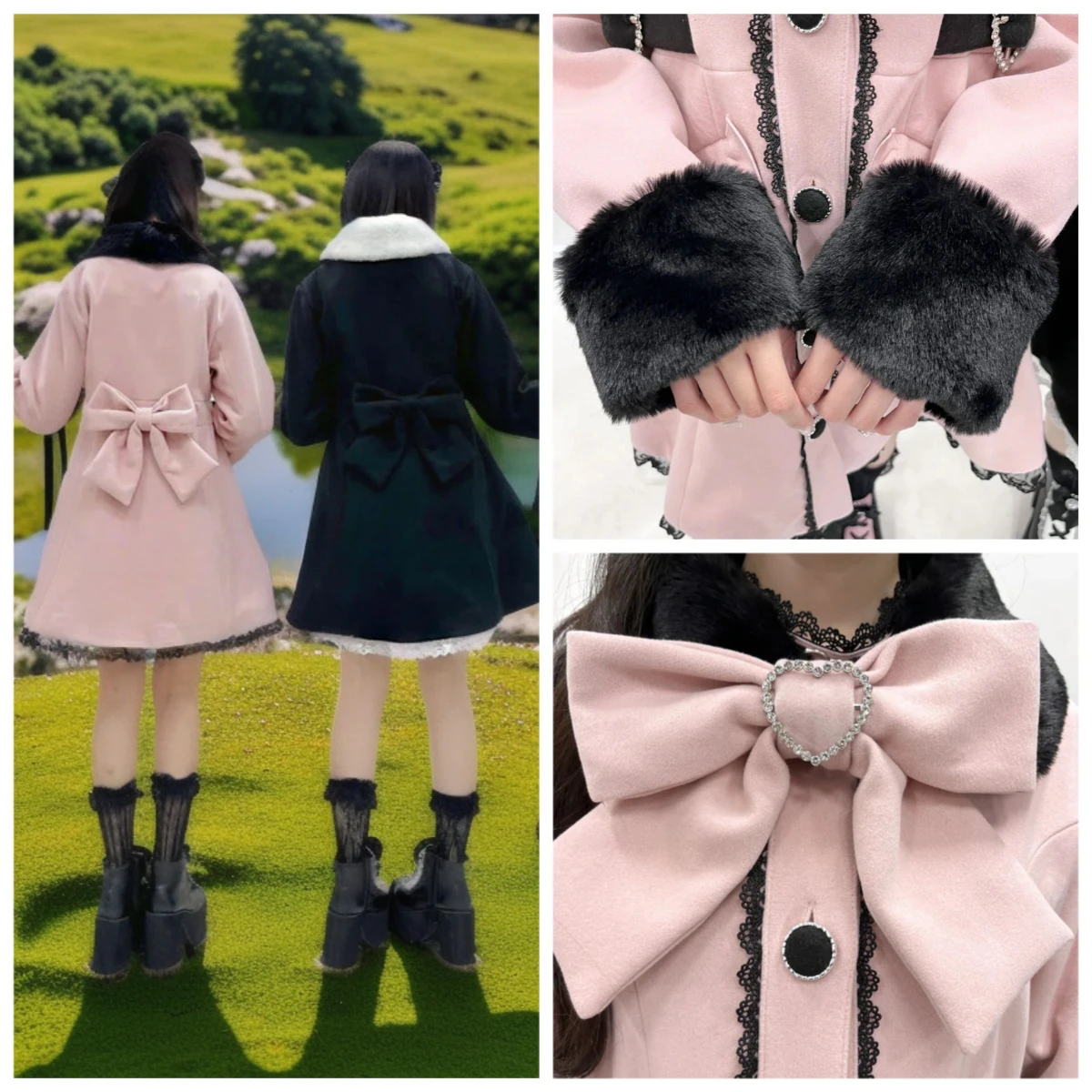 Зимнее новое милое универсальное шерстяное пальто в японском стиле для девочек с высокой талией, облегающая куртка средней длины с рюшами и кружевным бантом
Зимнее новое милое универсальное шерстяное пальто в японском стиле для девочек с высокой талией, облегающая куртка средней длины с рюшами и кружевным бантом