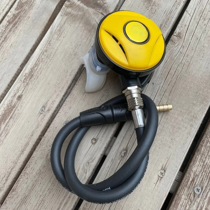 Genuine, Orange and Yellow, Diving Breathing Regulator, Pressure Reducing Valve, Secondary Head.
Genuine, Orange and Yellow, Diving Breathing Regulator, Pressure Reducing Valve, Secondary Head.