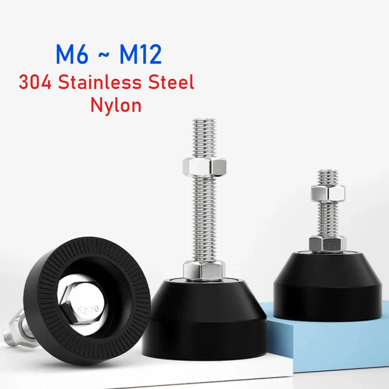 M6~M12 304 Stainless Steel/Nylon Earthquake-proof And Slip-proof Adjustable Furniture Levelling Feet Screw Fixed foot screws
M6~M12 304 Stainless Steel/Nylon Earthquake-proof And Slip-proof Adjustable Furniture Levelling Feet Screw Fixed foot screws