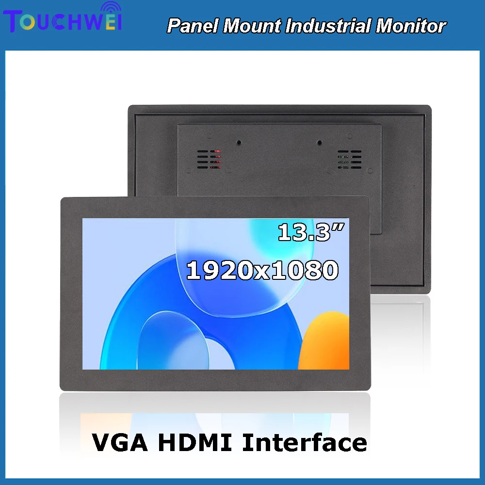 13.3 Inch HD 1920x1080 Panel Mount Embedded Resistive/Capacitive Touch Screen Monitor With VGA HDMI For Industrial Equipment
13.3 Inch HD 1920x1080 Panel Mount Embedded Resistive/Capacitive Touch Screen Monitor With VGA HDMI For Industrial Equipment