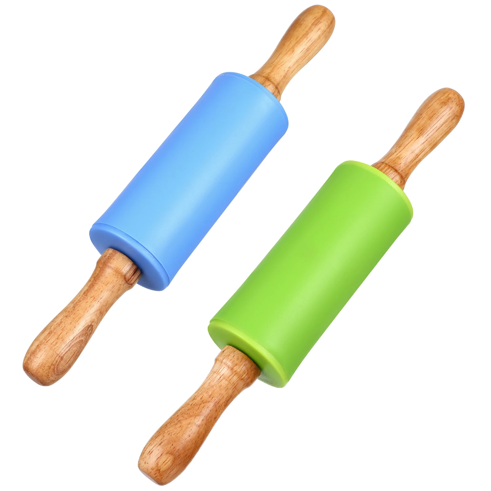 2Pcs Silicone Rolling Pin Non stick Secure Wooden H for Baking Dough Roller French Fondant Pasta Bread Pizza Kitchen
2Pcs Silicone Rolling Pin Non stick Secure Wooden H for Baking Dough Roller French Fondant Pasta Bread Pizza Kitchen