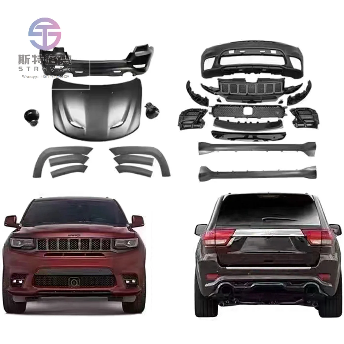 High Performance and Price Bumper Body Kit for Grand Cherokee 2017-2021 Conversion to SRT Look Like.
High Performance and Price Bumper Body Kit for Grand Cherokee 2017-2021 Conversion to SRT Look Like.