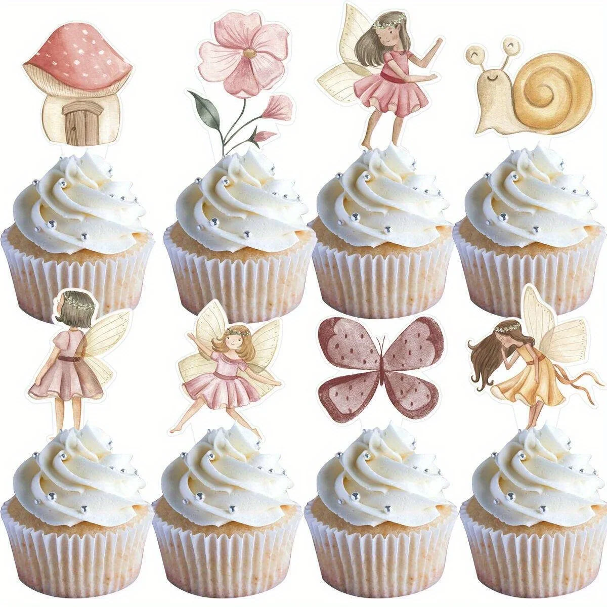 40Pcs Vintage Cupcake Carton Butterfly Flower Paper Topper For Girl's Fairy Happy Birthday Party DIY Cake Decoration Supply
40Pcs Vintage Cupcake Carton Butterfly Flower Paper Topper For Girl's Fairy Happy Birthday Party DIY Cake Decoration Supply