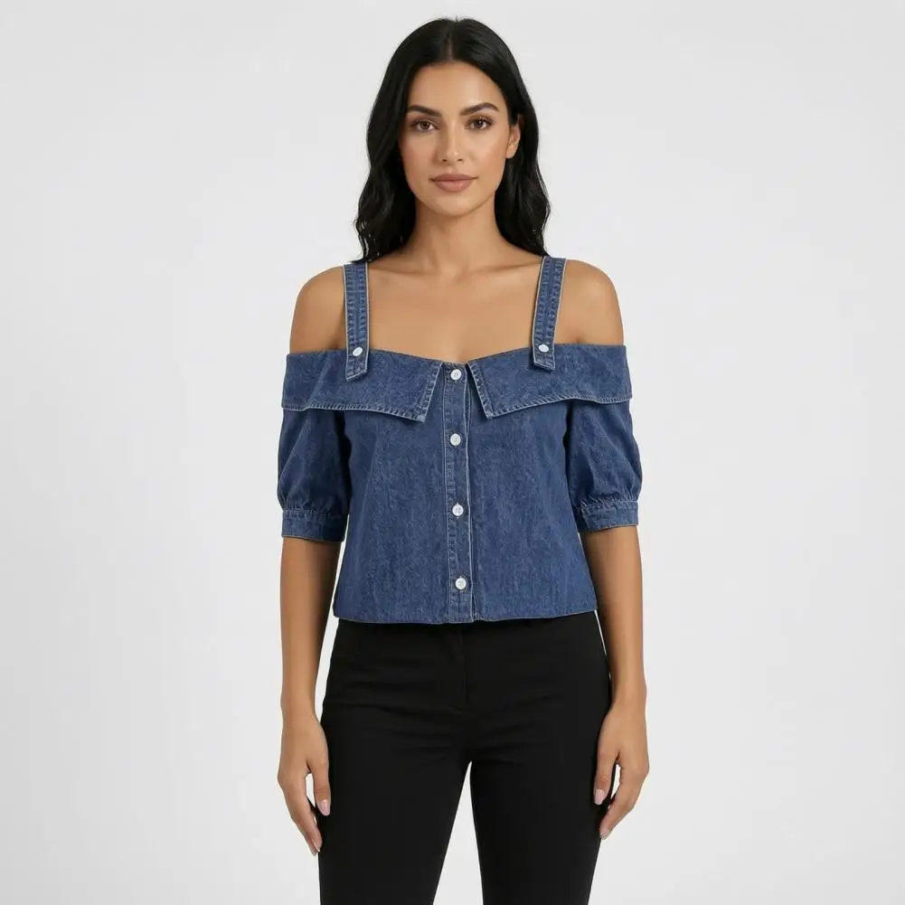 Women Denim Shirt, Everyday Comfortable Women Shirt WardrobeLoose Fit Paneled Cut Tops for Casual Work Party Vacation Date
Women Denim Shirt, Everyday Comfortable Women Shirt WardrobeLoose Fit Paneled Cut Tops for Casual Work Party Vacation Date