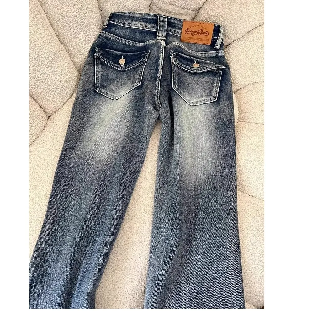 American Retro Blue Flared Denim Jeans Women's Summer New Design Elastic Slimming Hoof Pants High Waist Casual Sle
American Retro Blue Flared Denim Jeans Women's Summer New Design Elastic Slimming Hoof Pants High Waist Casual Sle